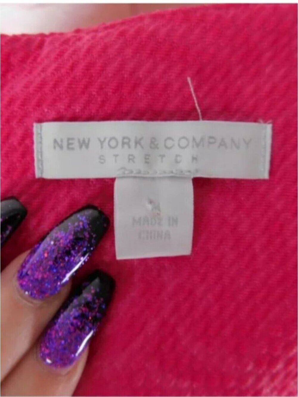 New York & Company | Sz M | Pink and White Damask | Sleeveless | Fit and Flare - Picture 5 of 7